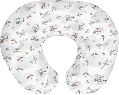 Miniatura 12 de Fundas de almohada de enfermería para niños y niñas, avión, avión, nubes, cielo, para lactancia materna, fundas elásticas suaves para bebés recién