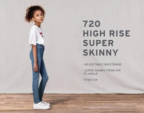Miniatura 7 de Levis Pantalones de mezclilla 720 de tiro alto para niña
