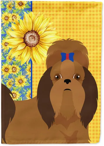 Miniatura 177 de Caroline's Treasures WDK5331CHF - Bandera de verano con diseño de girasoles rojos y blancos, manga grande, para porche, para colgar en la pared