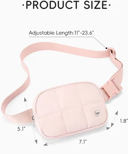 Miniatura 67 de WESTBRONCO Riñoneras para mujeres y hombres, bolsa para cinturón con bolsillos con cremallera, riñoneras modernas, bolsas cruzadas ligeras de 1
