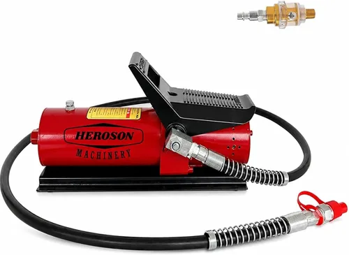 HEROSON Bomba neumática de alta presión, 10,000 PSI, depósito de 0.7L, salida de aceite NPT 3/8", entrada NPT 1/4", bomba hidráulica de aire