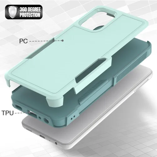 Miniatura 340 de Jeylly Compatible con Samsung Galaxy A22 5G Funda, Funda Samsung A22 5G con 2pcs protectores de pantalla de vidrio templado