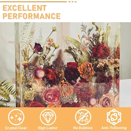 Miniatura 4 de Kit de Resina Epoxy Puduo 36OZ, Resina Epoxy Cristal Clara Recién Formulada, Resina de Arte Fuerte, Sin Burbujas, Anti-Amarilleo, Adecuada para DIY