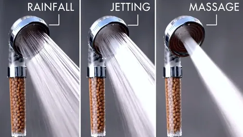 Miniatura 9 de Cabezal de ducha filtrado con mango de MineralStream, cabezal de ducha de alta presión con manguera y cuentas de filtro para agua dura con ajustes