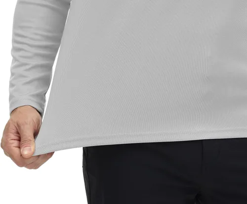 Miniatura 14 de Rdruko Polo para hombre con bolsillo de manga larga de secado rápido para golf al aire libre con cuello