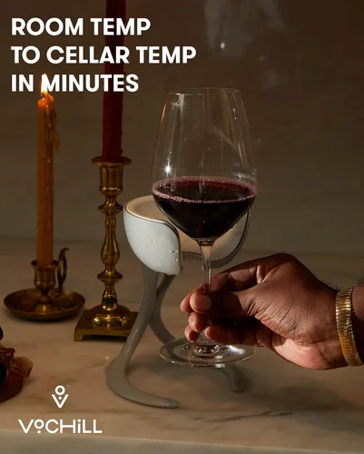 Miniatura 8 de VoChill Enfriador de copas de vino con tallo Fabricado en Estados Unidos Herramienta de vino radicalmente genial – mantiene el vino