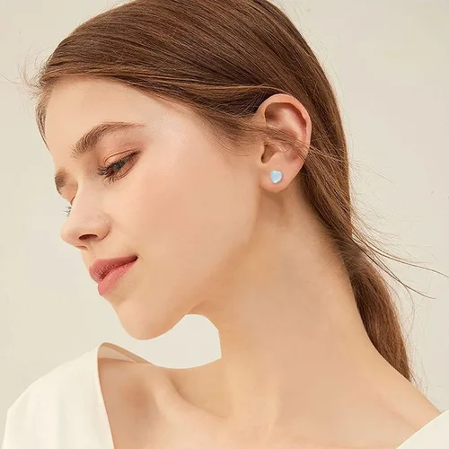 Miniatura 7 de AoedeJ Juego de aretes de plástico coloridos, bonitos aretes transparentes kawaii, hipoalergénicos, para niñas y mujeres, paquete múltiple