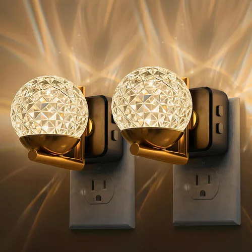 Miniatura 45 de Luz nocturna para enchufar en la pared, regulable, con sensor crepuscular, 3 colores de luz, blanco suave, blanco frío y ámbar, brillo ajustable
