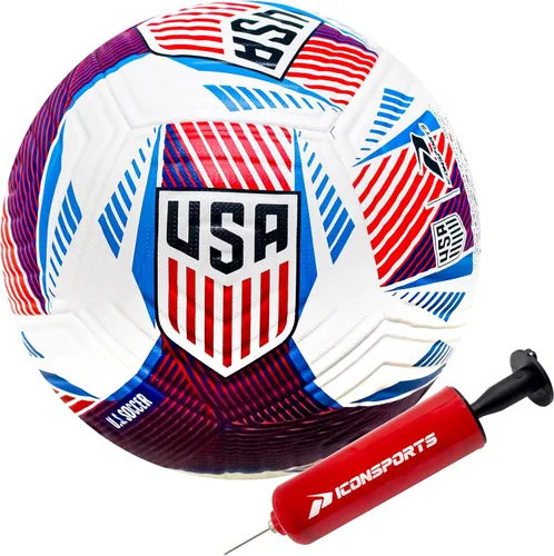 Miniatura 15 de Icon Sports Balón de fútbol oficial de la Federación de Fútbol de USA83BL-Blanco