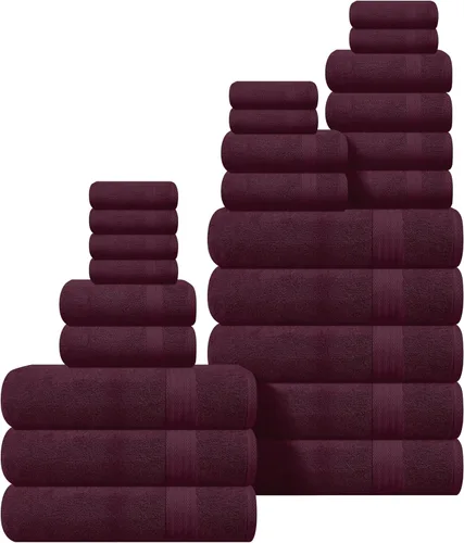 Miniatura 28 de GLAMBURG - Juego de 12 toallas faciales ultrasuaves de 13 x 13 pulgadas, 100% algodón, duraderas y altamente absorbentes, ideales para baño, cocina