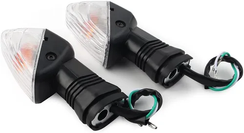 Miniatura 5 de FSFY - 1 par de luces indicadoras de señal de giro trasera de motocicleta, lente blanca para Kawasaki Ninja ZX-6R ZX-6RR 600 636 Z750S KLE 500/650
