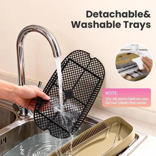 Miniatura 9 de Incubadoras para incubar huevos, capacidad de 24 huevos con giro automático, control preciso de temperatura y humedad, vela de huevo, ventilación