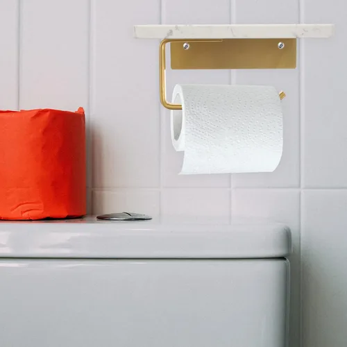 Miniatura 4 de Angoily Soporte para toallas de papel, estante de almacenamiento de baño, estante de baño pequeño, almacenamiento de toallas para baño pequeño