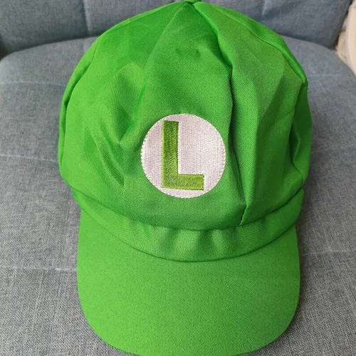 Miniatura 3 de Super Mario Bros Sombrero Luigi Gorra Cosplay para niños y adultos, disfraz de Halloween de béisbol, anime, unisex, 2 unidades, 22.83-23.62 pulgadas