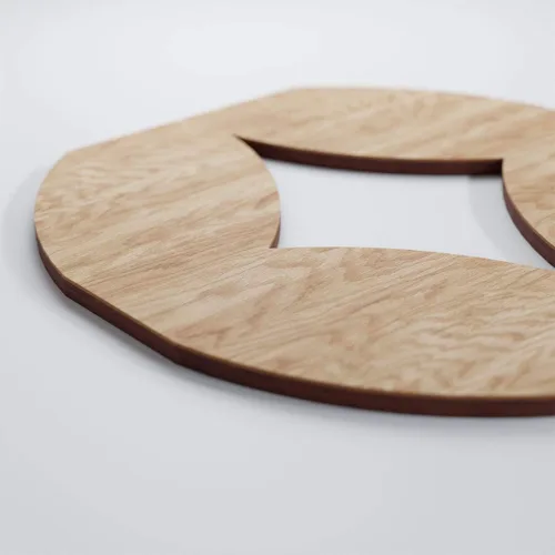 Miniatura 4 de 7 3/8"W X 7 3/8"H Extra Pequeña Gresham Decorativos Paneles De Pared De Madera De Calado, Roble Rojo