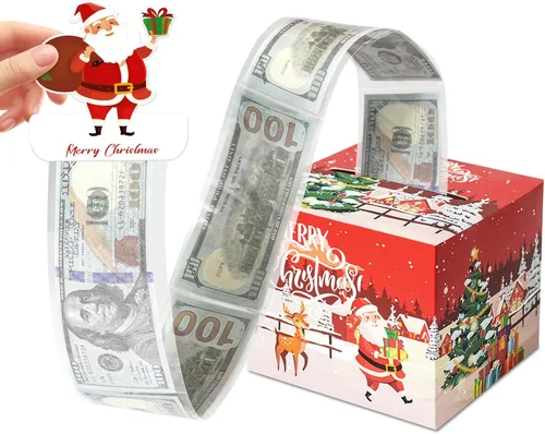 Miniatura 9 de Caja de dinero para regalo en efectivo con mecanismo de tirar, caja de regalo de dinero de Feliz Navidad, caja de regalo sorpresa con mecanismo