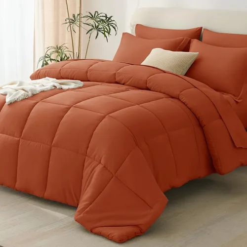 Miniatura 21 de CozyLux Juego de edredón tamaño individual XL, color beige, juego de cama de 5 piezas individual XL, juego de ropa de cama suave extra largo