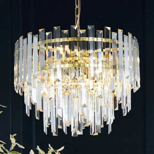 Miniatura 9 de L37.4 '' Candelabros de cristal modernos para comedor 11 luces de lujo rectangular de lujo dorado ovalado cristal colgante lámpara de techo