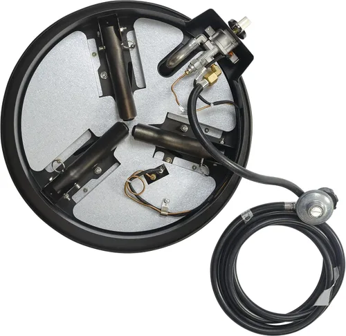 Miniatura 4 de Amazon Basics Fogata de propano portátil, redonda de 19 pulgadas, gas para patio, 55,000 BTU, correa de transporte