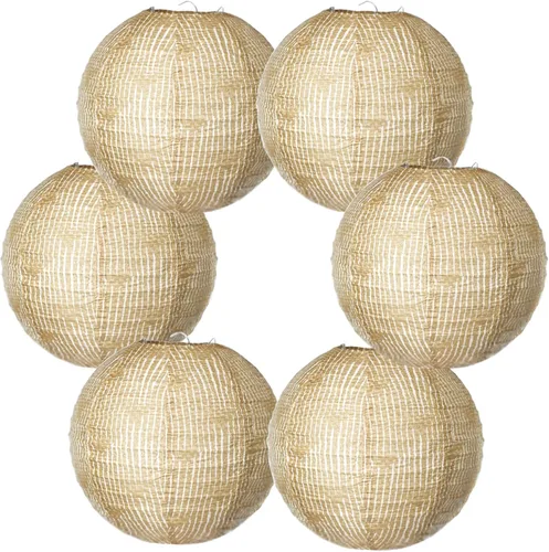 Miniatura 7 de Paquete de 12 linternas de papel de bola de playa de 8 pulgadas, decoraciones de aula de verano y decoración colgante de fiesta en la piscina, Luau