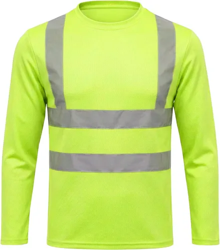 Miniatura 10 de HYCOPROT Hi Vis Safety Shirts Long Sleeve High Visibility Reflective Shirt for Men Women Class 3 Construction T Shirt Work T-shirts Clothes for