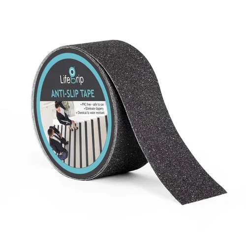 Miniatura 37 de Lifegrip - Cinta de tracción antideslizante, 4 pulgadas x 38 pies, mejor agarre, fricción, adhesivo abrasivo para escaleras, peldaños de pisada