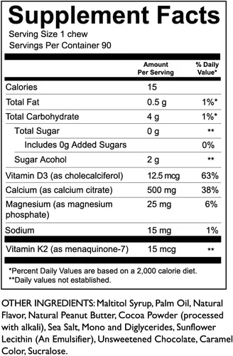 Miniatura 6 de Celebrate Vitamins Bariatric 500mg Citrato de Calcio Masticables Suave Combo con 500 UI de Vitamina D3 – Esencial para pacientes con bypass gástrico