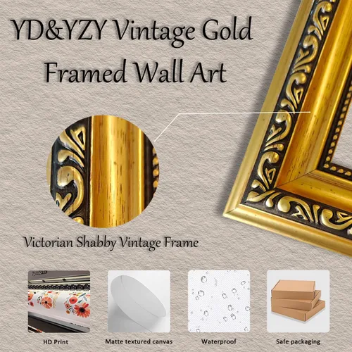 Miniatura 8 de YD&YZY Arte de pared de rana divertida para baño con marco dorado, lienzo de rana en el inodoro leyendo periódico, decoración de pared, pintura