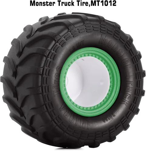 Miniatura 2 de INJORA Juego de neumáticos de rueda de camión monstruo a control remoto, 2.756 x 1.496 in para 1/24 RC Crawler Car Axial SCX24 Bronco Gladiator C10