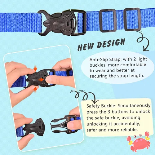 Miniatura 3 de SWIMEE - Cinturón de seguridad para nadar con 3 capas ajustables para nadar, cómodo dispositivo de flotación impermeable para niños pequeños