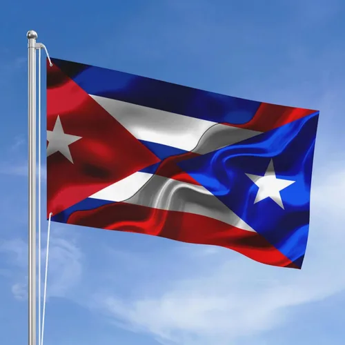 Miniatura 18 de Banderas de bandera mexicana de Cuba y Michoacán para exteriores de 3 x 5 pies, tres capas de tela para coser a doble cara, impresión de 3 x 5 pies