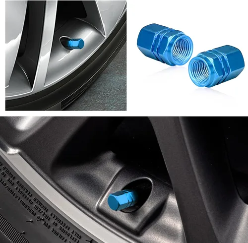 Miniatura 6 de Ziciner 8 piezas de tapas de vástago de válvula para neumáticos de automóvil, cubiertas de válvula de rueda de aleación de aluminio con junta tórica