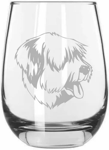 Miniatura 579 de Sakhalin Husky Dog - Copa de vino grabada personalizada de 15.25 onzas sin tallo