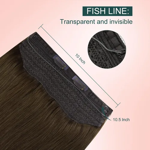 Miniatura 90 de Easyouth Extensión de cabello humano rubio con cola de caballo, extensiones de cabello humano rubio dorado con reflejos rubios, extensiones