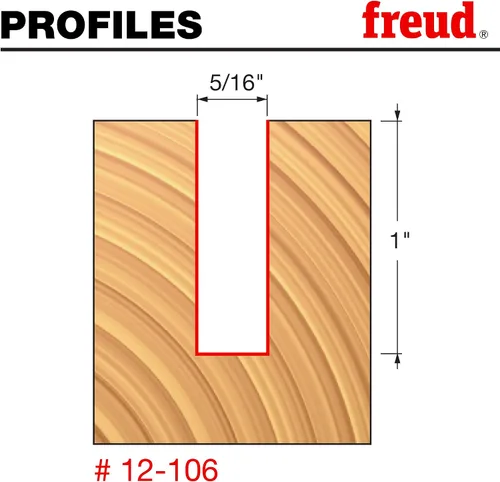 Miniatura 81 de Broca recta de doble acanaladura Freud, 15/64 x 3/4 de pulgada, con vástago de 1/2 pulgada, 12-096