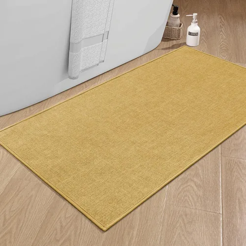 Miniatura 115 de chakme Alfombras de Baño 24x17, Alfombra de Baño Ultra Delgada Antideslizante Pequeña de Secado Rápido Absorbente para Piso de Baño