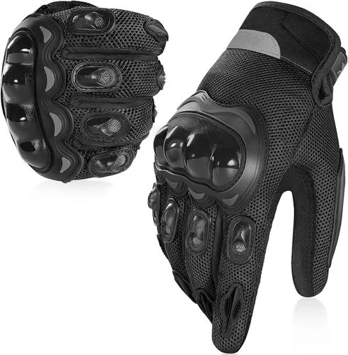 COFIT - Guantes de motocicleta con malla transpirable, guantes de moto con protección táctil para hombres y mujeres, para BMX ATV MTB, carreras de