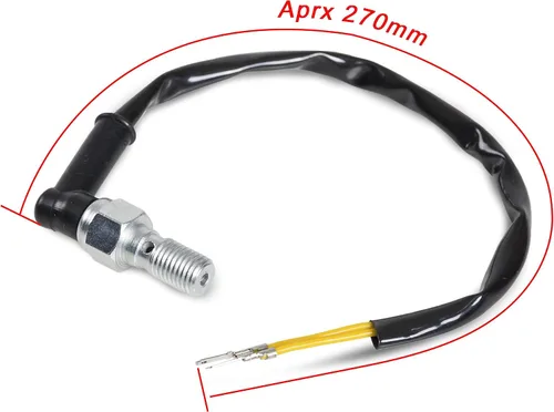 Miniatura 2 de Interruptor de luz de freno hidráulico universal de 0.394 in x 1.00 de paso Banjo Bolt compatible con K-T-M 125/250/300/400/450/525 SX/XC/EXC/EXC-F