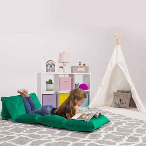 Funda de almohada para el suelo para niños - Fundas premium para almohadas y cojines Cozy Soft - Verde azulado