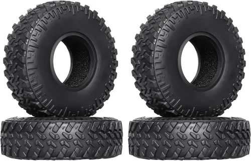 Miniatura 10 de Hobbypark Neumáticos de Goma Blanda SCX24 1.0 Rock Crawler para 1/18 TRX4M Axial SCX24 Gladiator Bronco C10 JLU Deadbolt B17 Betty 1/18 1/24 RC