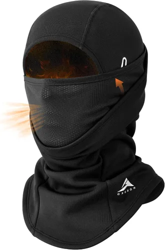 GXCROR Pasamontañas de esquí para hombres y mujeres, máscara facial de invierno para clima frío, resistente al viento, térmica, motocicleta,