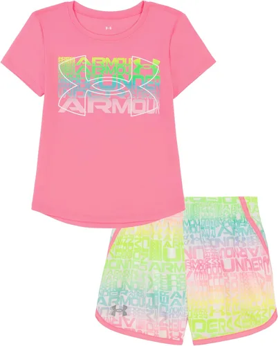 Miniatura 5 de Under Armour baby-girls Short Sleeve Shirt and Shorts Set, Durable Stretch and Lightweight