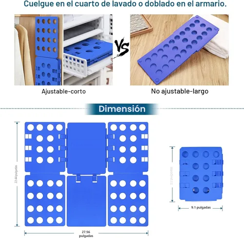 Miniatura 6 de Tabla para plegar camisas, tabla para plegar camisetas, tabla para plegar ropa, tabla de plástico para lavadero, herramienta para almacenar
