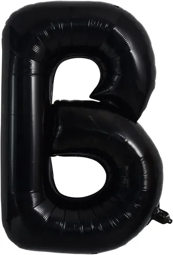 TONIFUL Globos grandes de helio de letras B negras grandes de 40 pulgadas, globos de aluminio Mylar para decoración de suministros de fiesta de