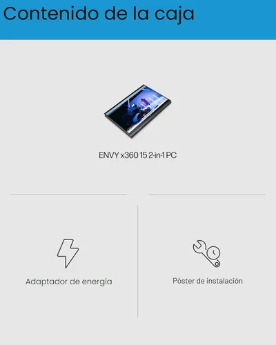 Miniatura 8 de HP Envy x360 Laptop convertible de 15 pulgadas, procesador AMD Ryzen 7 5825U, gráficos AMD Radeon, 8 GB RAM, SSD de 512 GB, Windows 11 Home