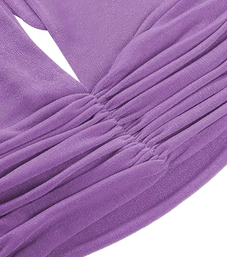 Miniatura 7 de Camiseta LYANER para mujer, con cuello en V ancho, estilo halter, con espalda al aire y sin mangas