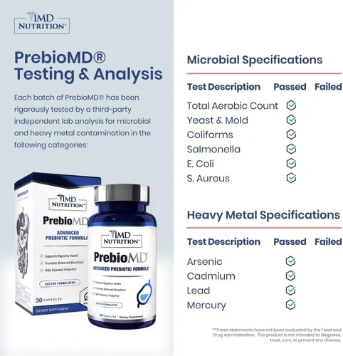 Miniatura 2 de 1MD Nutrition PreBioMD - Prebiótico con PreforPro® Apoya la digestión saludable y las bacterias beneficiosas