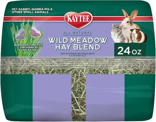 Miniatura 12 de Kaytee All Natural Timothy - Mezcla de heno de prado silvestre para conejillos de indias, conejos y otros animales pequeños, 24 onzas