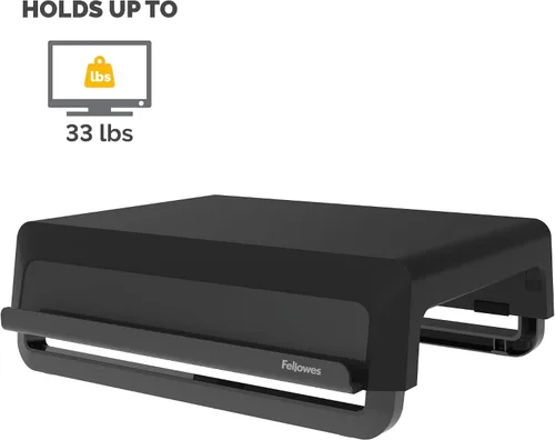 Miniatura 3 de Fellowes Breyta - Soporte ergonómico de altura ajustable para monitor y portátil, color negro
