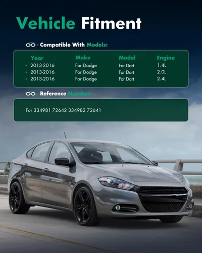 Miniatura 4 de SCITOO - Amortiguador delantero para Dodge se adapta a amortiguadores Dodge Dart 2013-2016 334981 72642 334982 72641 - Juego de 2 piezas